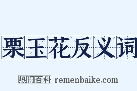 栗玉花反义词是什么意思的图片